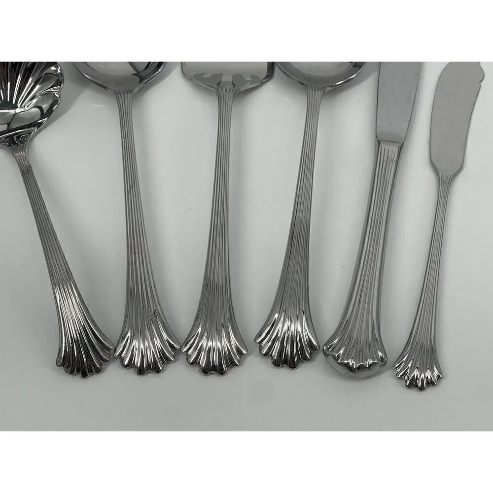 International Silver Tiara Serving Spoons Ladle Meat Fork Dinner Butter Knife